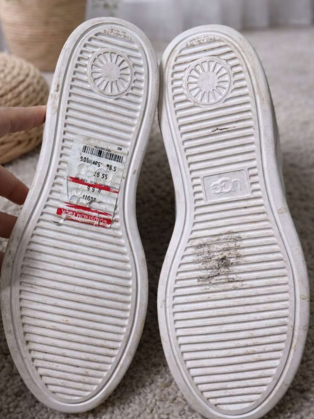 UGG Neutra Sneaker Mint Green Glitter Slip-On Platform Shoes 9.5 - Picture 6 of 7